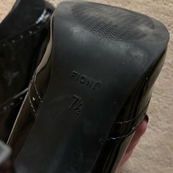 Size 7.5 Fioni Black Custom Graffiti Oxford Bootie - Picture 7 of 7